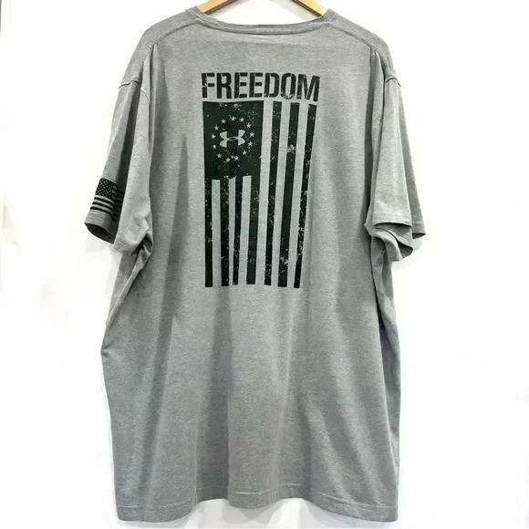 Under Armour Mens Grey Loose Logo Tee Size 3XL - Picture 2 of 7